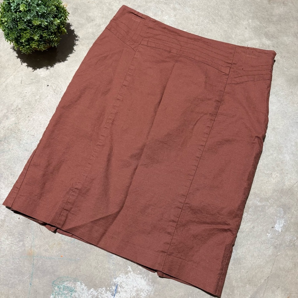 The Limited Rust Burnt Orange Pencil Skirt Size 2 Classic Office Church Modest